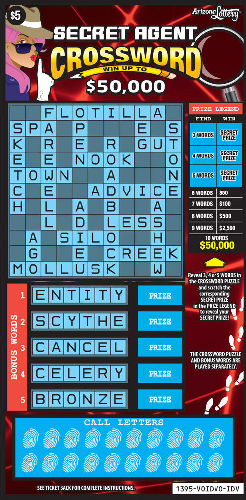 Secret Agent Crossword Lottery results