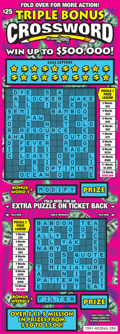 Triple Bonus Crossword Lottery results