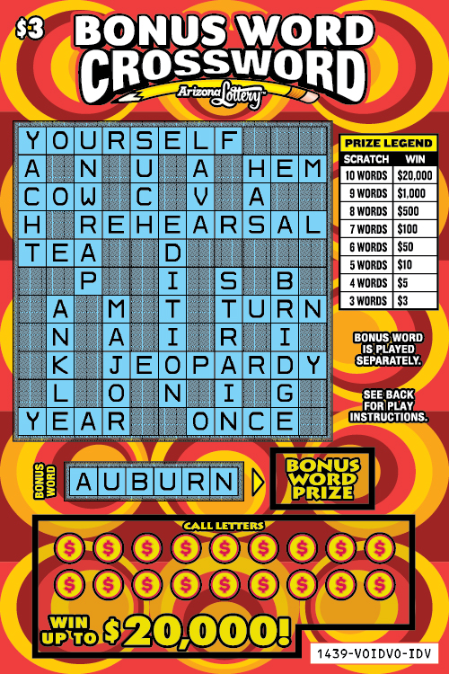 Bonus Word Crossword Lottery results