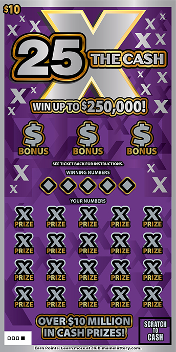 25X THE CASH Lottery results