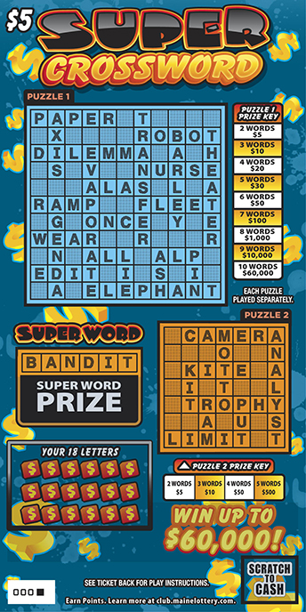 SUPER CROSSWORD Lottery results