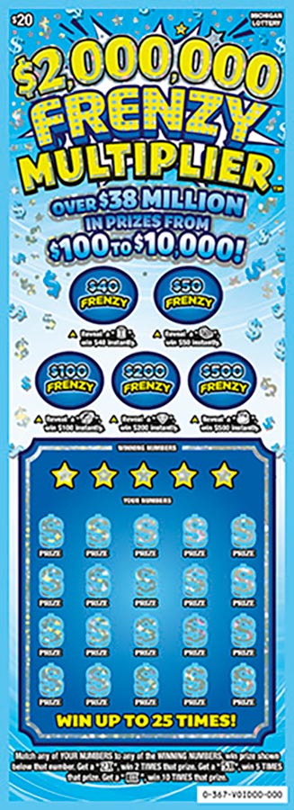$2,000,000 Frenzy Multiplier Lottery results