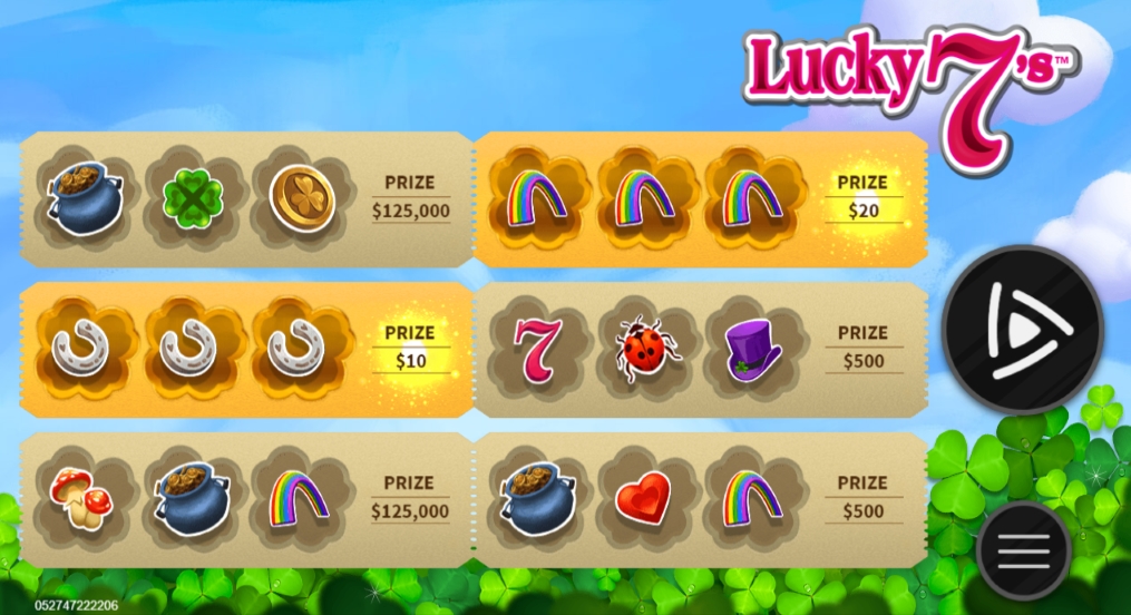 Lucky 7's Lottery results