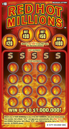 Red Hot Millions Lottery results