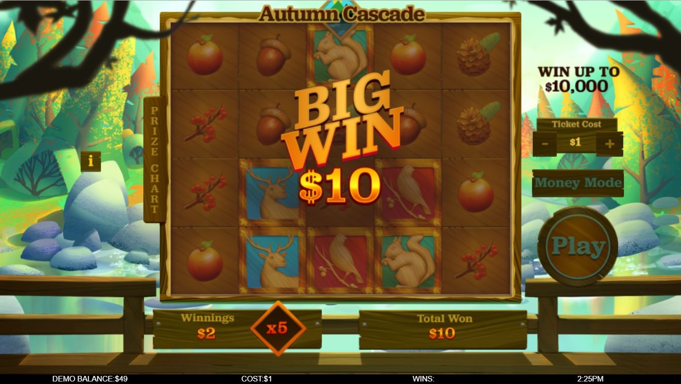 Autumn Cascade Lottery results
