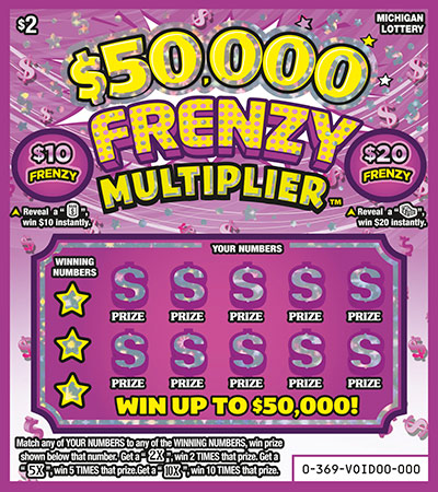 $50,000 Frenzy Multiplier Lottery results