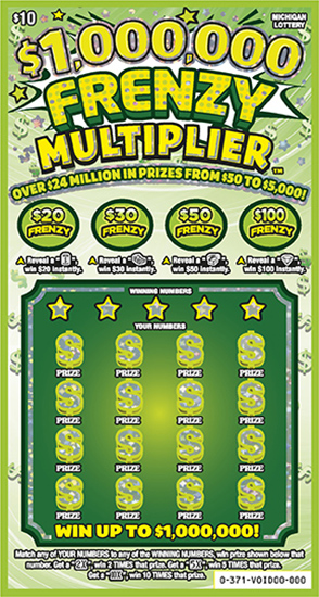 $1,000,000 Frenzy Multiplier Lottery results