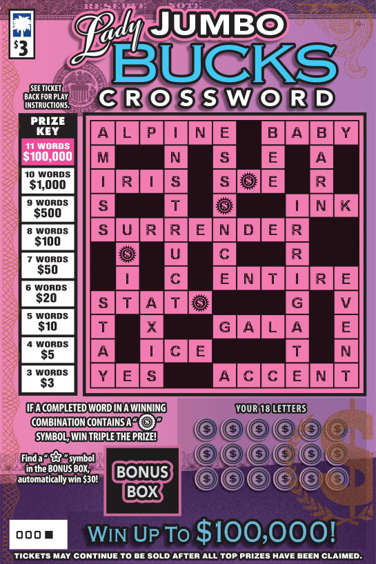 Lady Jumbo Bucks Crossword